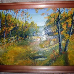 Картина осенний лес в Казани